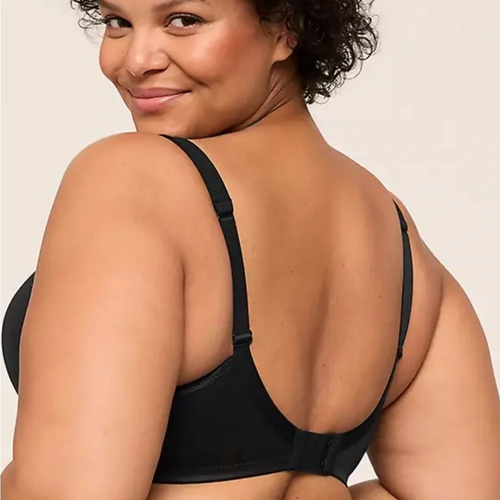 Cacique Plus Size Black Underwired T-Shirt Bra Back Smoothing Size 44C